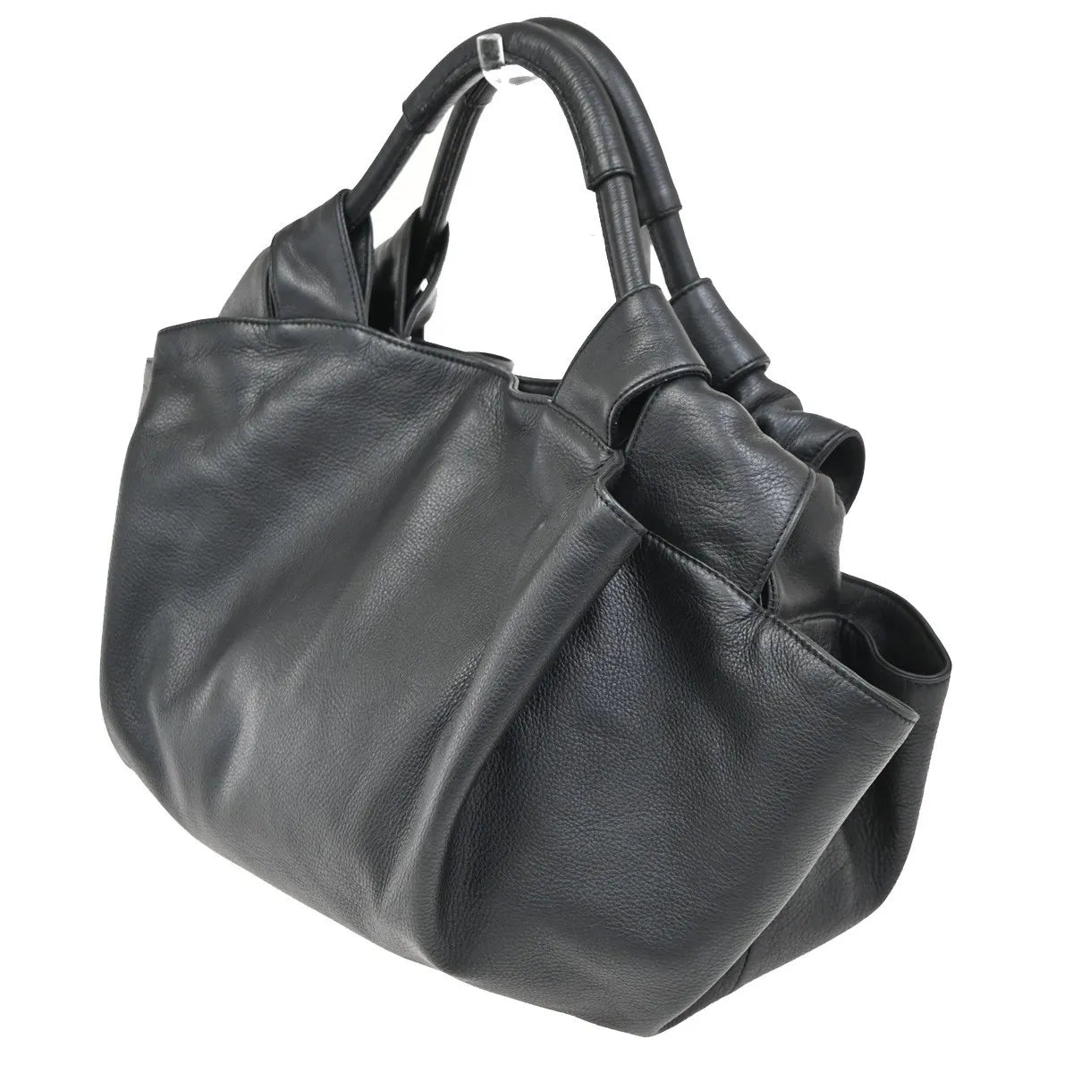 Loewe Anagram Logo Nappa Aire Hand Leather Black Leather Tote Bag Bag (Pre-Owned)