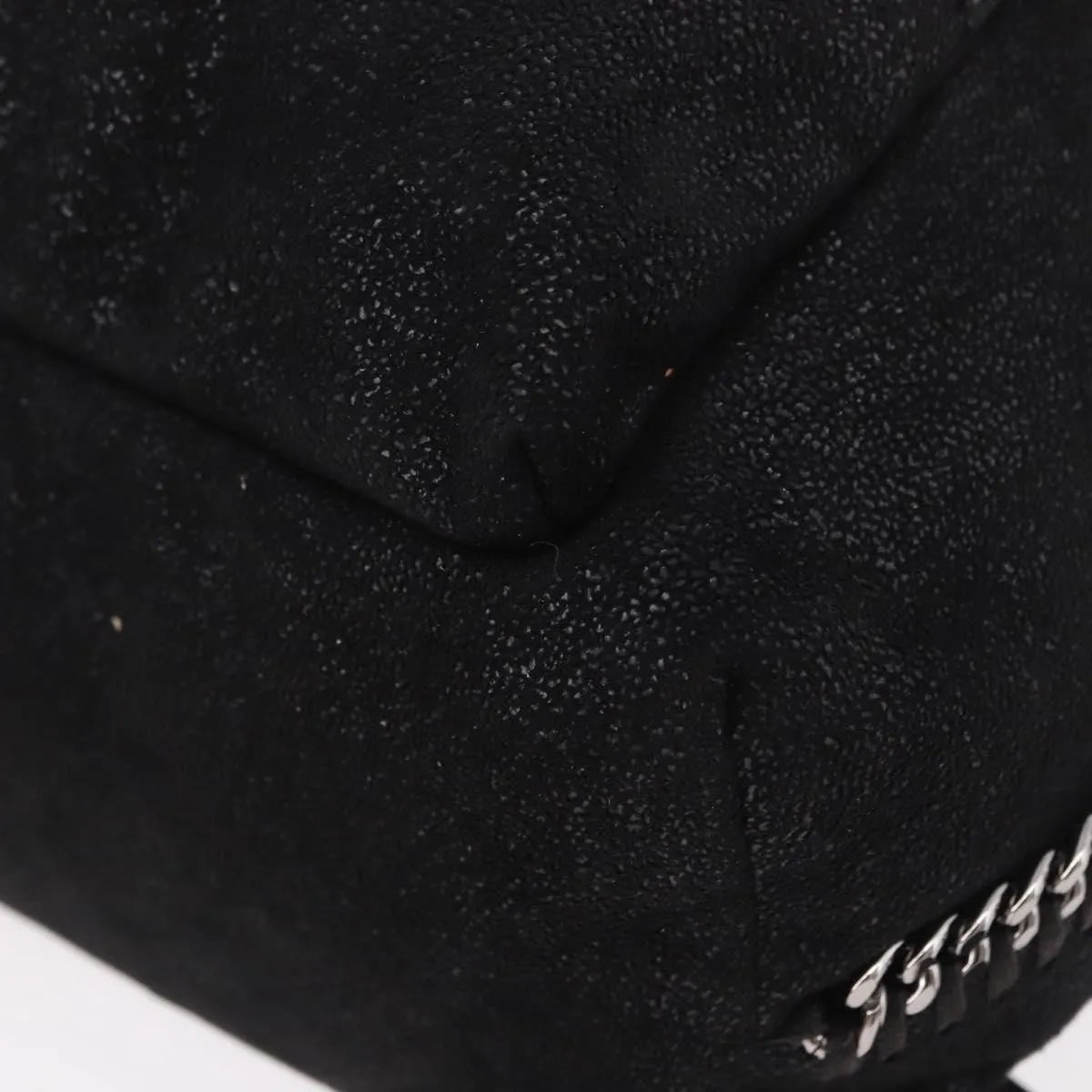 Stella Mccartney Falabella Front Zip Shaggy Deer Black Polyester Backpack Bag (Pre-Owned)