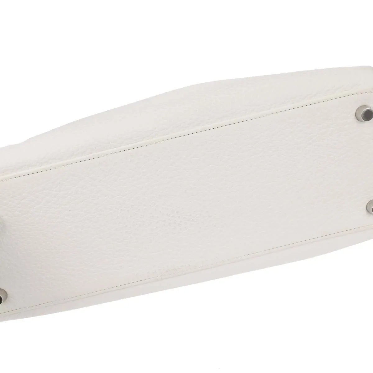 Hermes Kelly Retourne Clémence Taurillon White Leather Handbag (Pre-Owned)