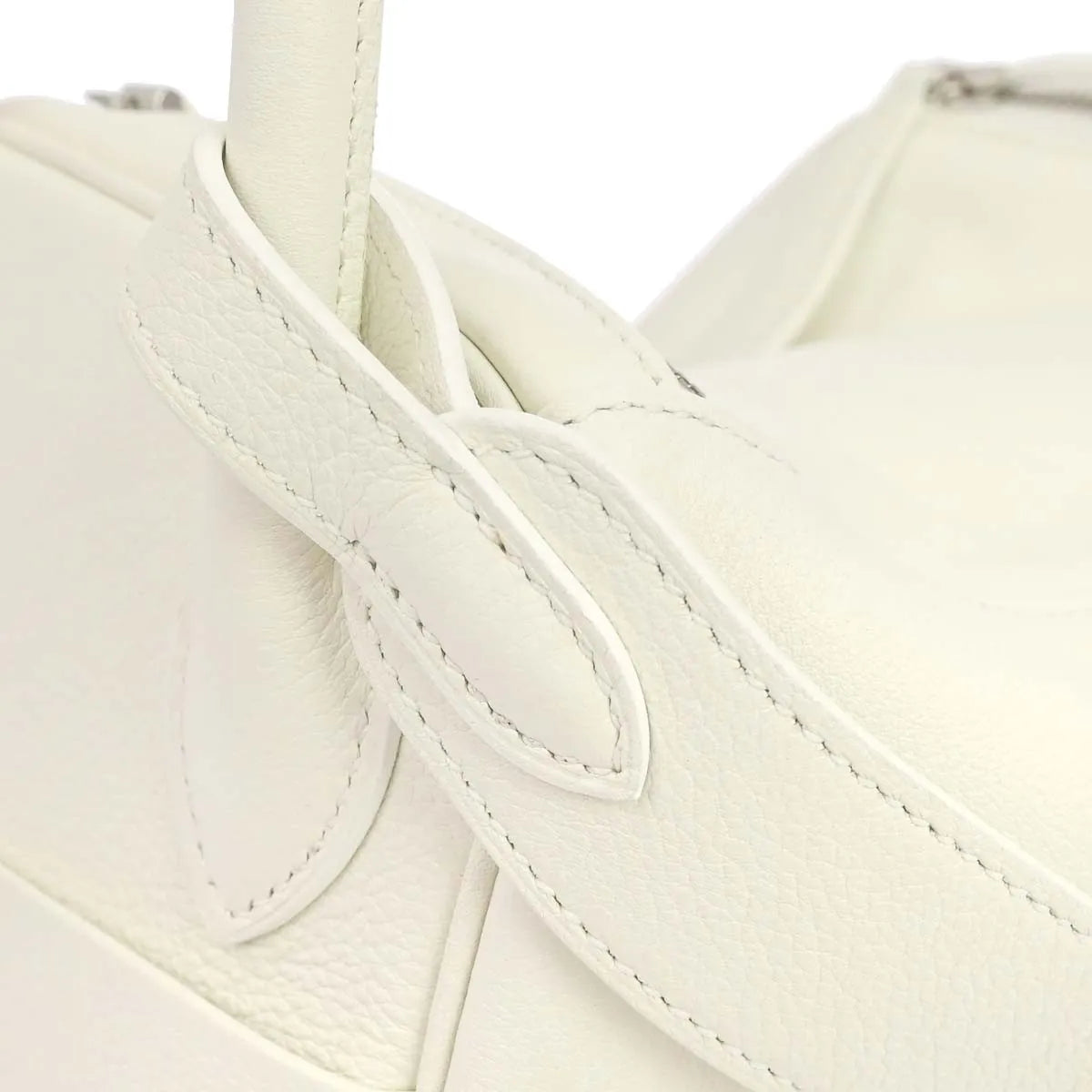 Hermes Lindy Evercolor White Leather Shoulder Bag Bag (Pre-Owned)