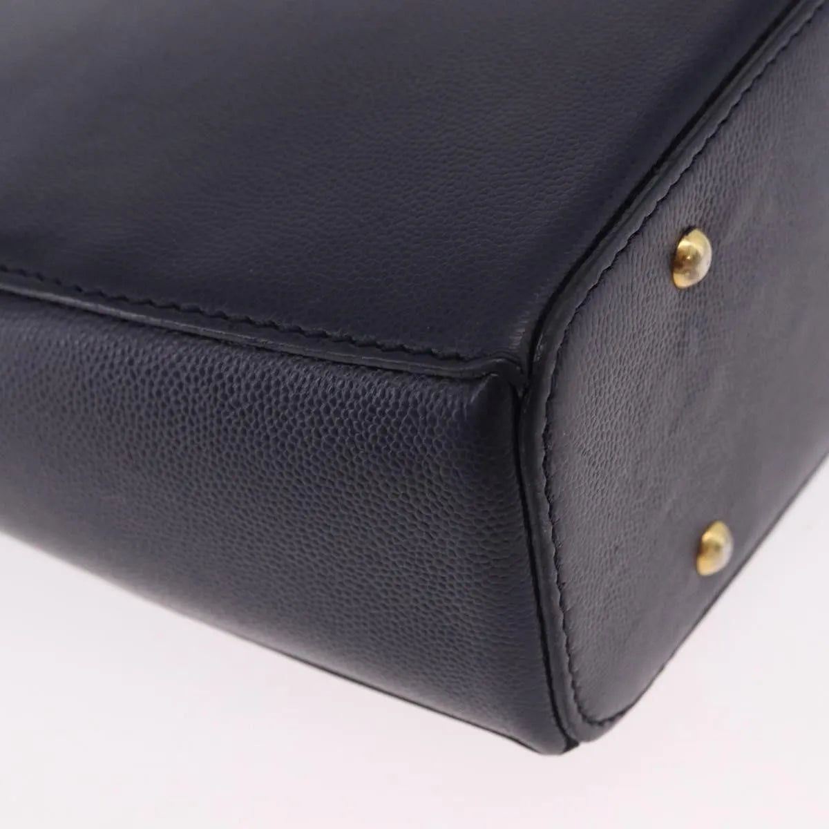 Celine Vintage Leather Navy Leather Shoulder Bag Bag (Pre-Owned)