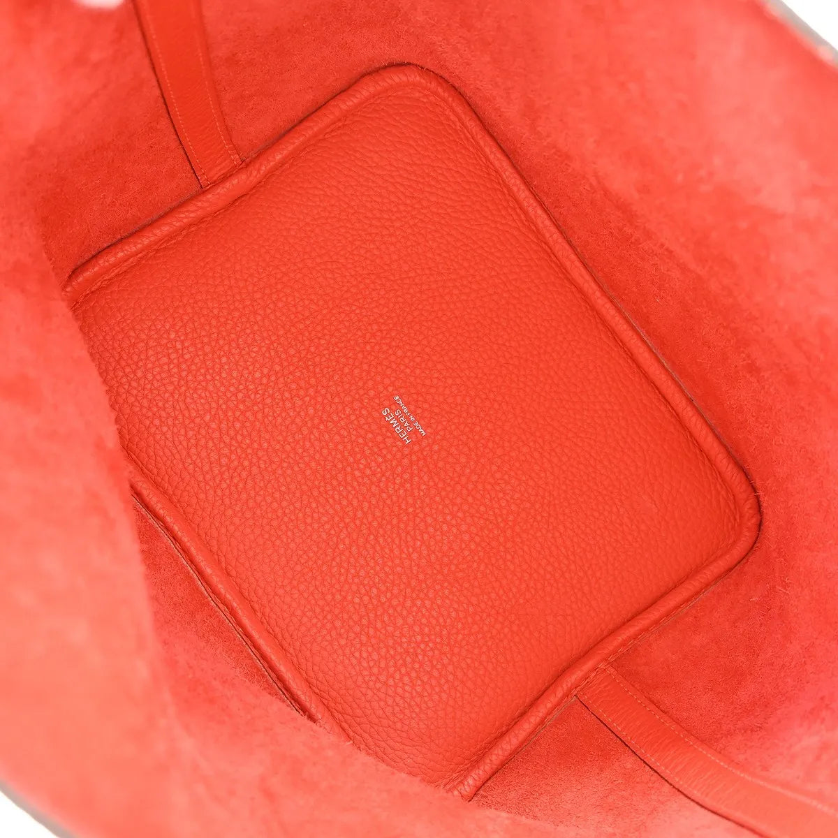 Hermes Picotin Lock Clemence Red Leather Handbag (Pre-Owned)
