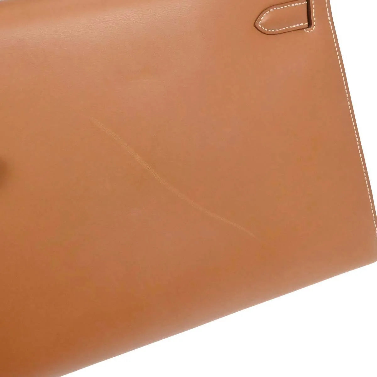 Hermes Kelly Sellier Chamonix Neutral Leather Handbag (Pre-Owned)