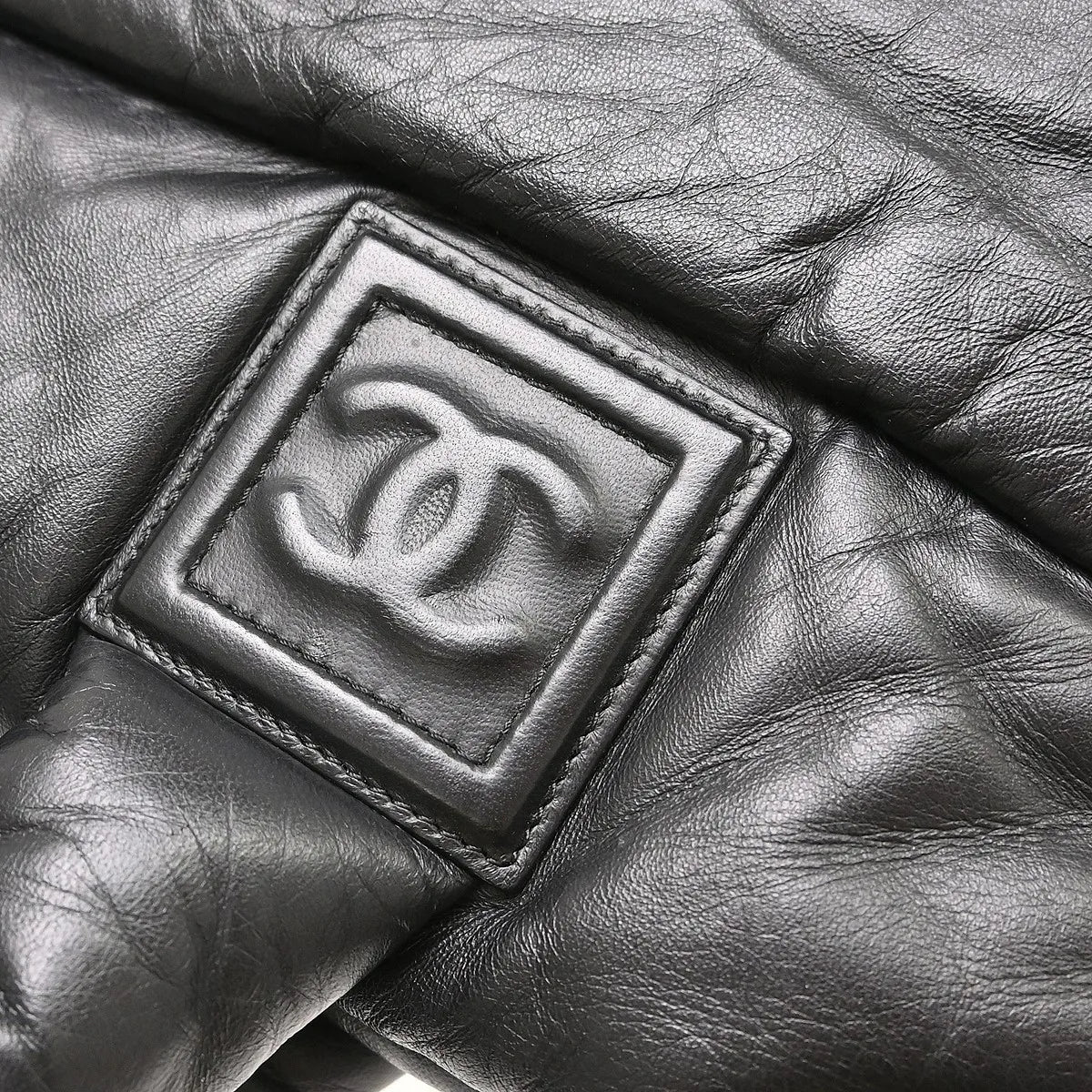Chanel Coco Cocoon Reversible Tote Quilted Lambskin Black Leather Tote Bag Bag (Pre-Owned)