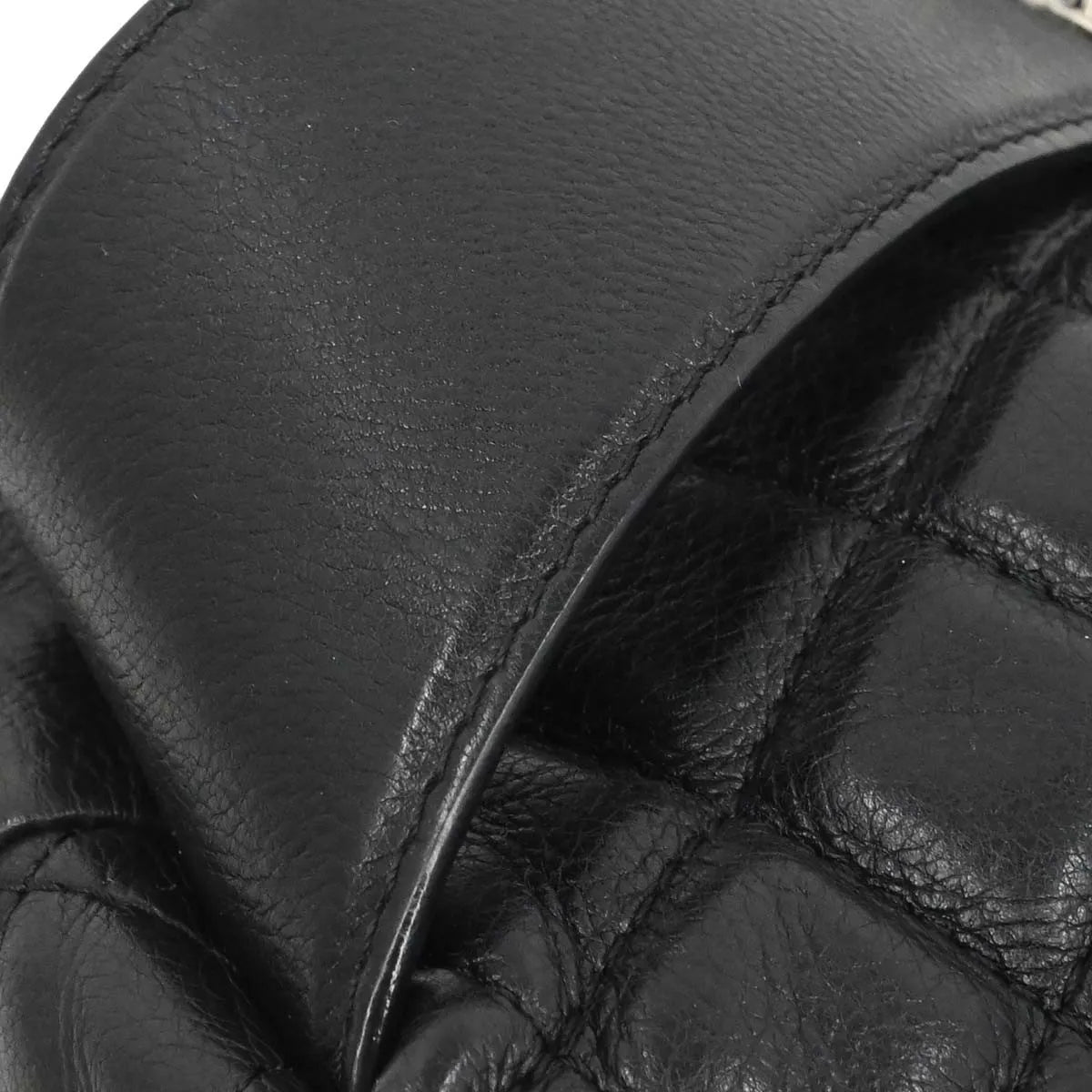 Chanel Bum Leather Black Leather Handbag (Pre-Owned)