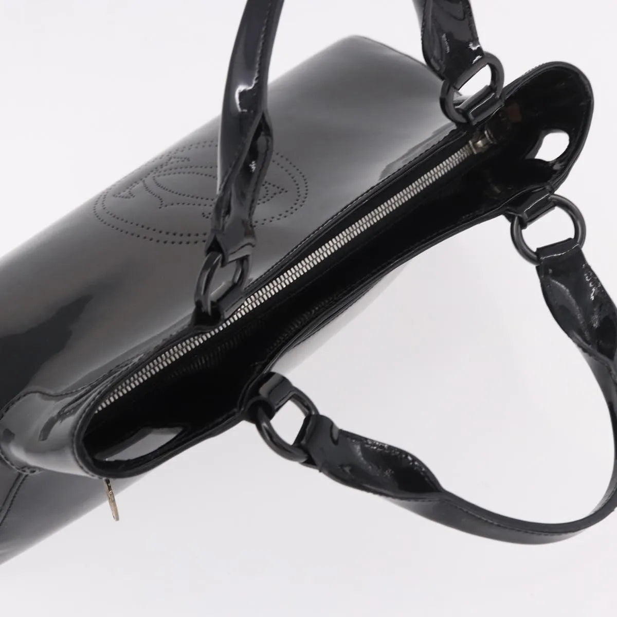 Cartier Marcello Patent Leather Black Patent_Leather Handbag (Pre-Owned)