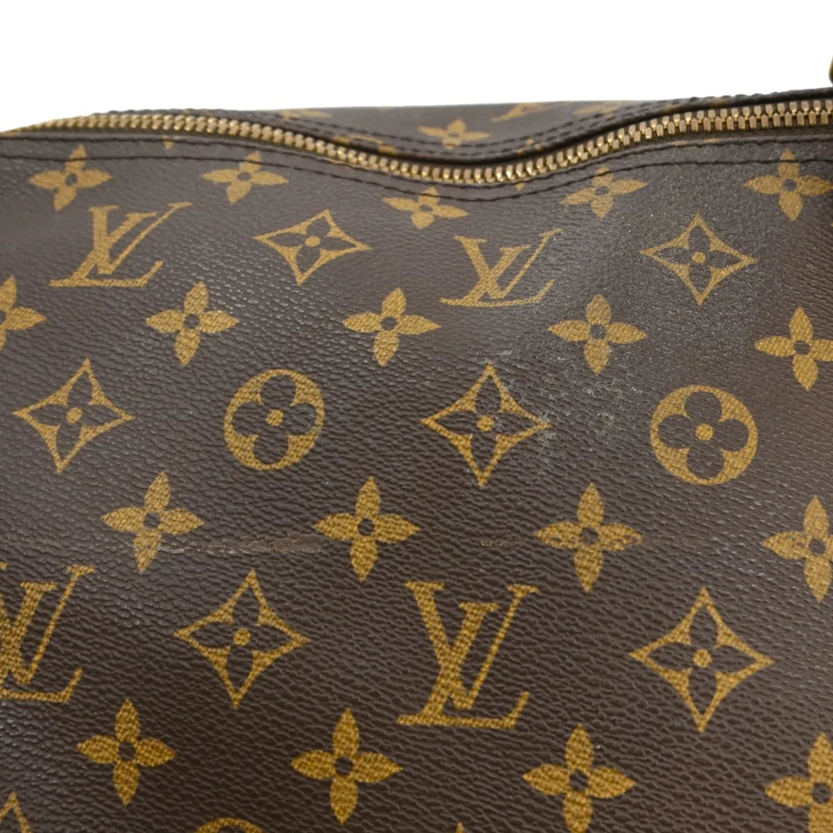 Louis Vuitton Keepall Bandouliere Bag Monogram Canvas Brown Canvas Travel Bag Bag (Pre-Owned)