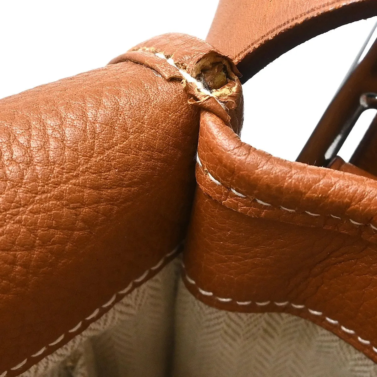 Hermes Barda Messenger Clemence Brown Leather Shoulder Bag Bag (Pre-Owned)