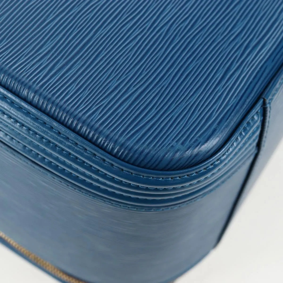 Louis Vuitton Nice Train Case Epi Leather Blue Leather Handbag (Pre-Owned)