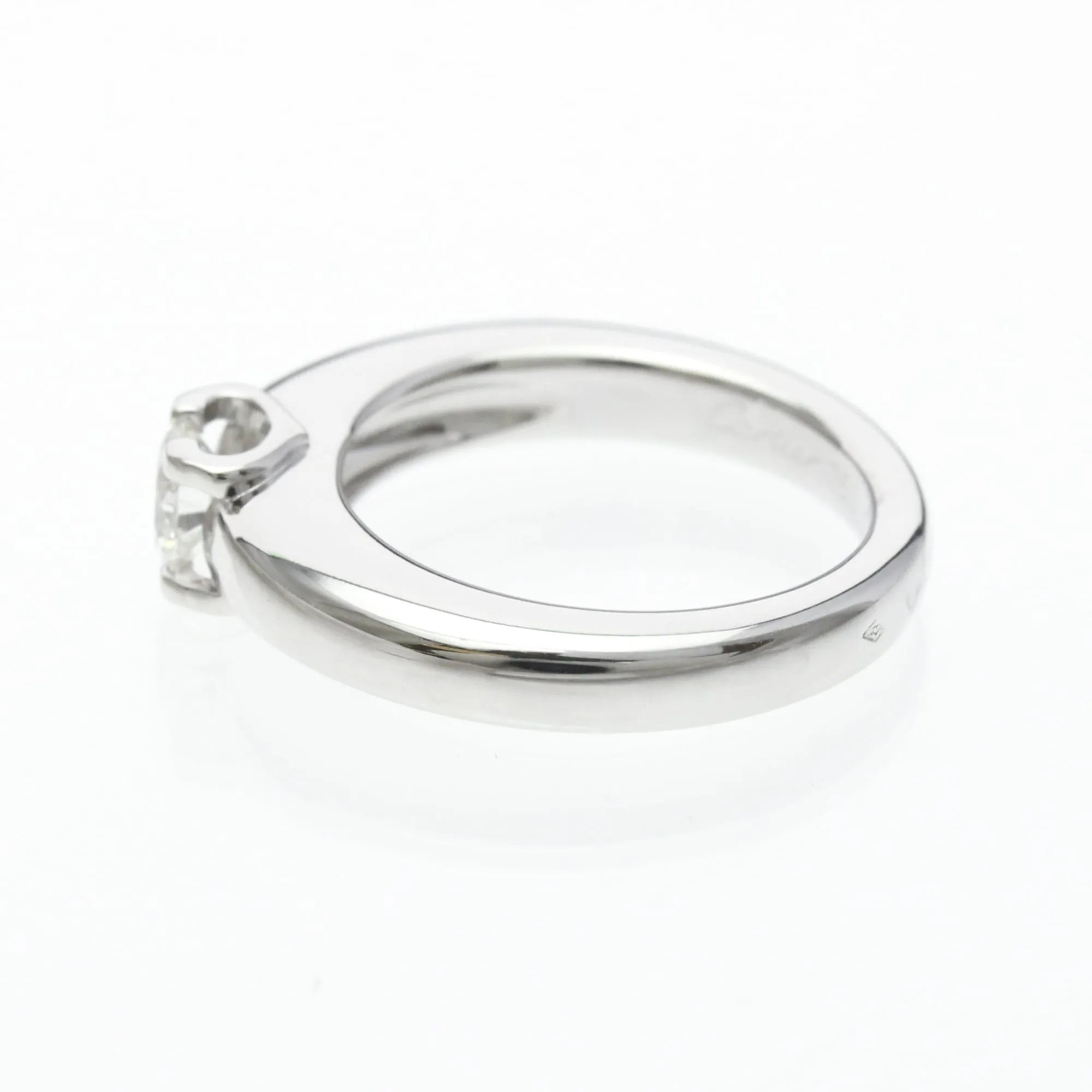 Cartier Ballerine Solitaire Platinum With Rbc Diamond D/Vvs1 Clear White_Gold Ring Jewelry (Pre-Owned)