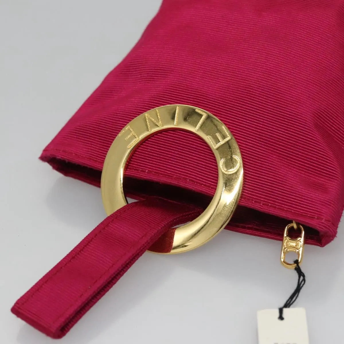 Celine Circle Logo Nylon Pink Nylon Clutche & Pouche Bag (Pre-Owned)