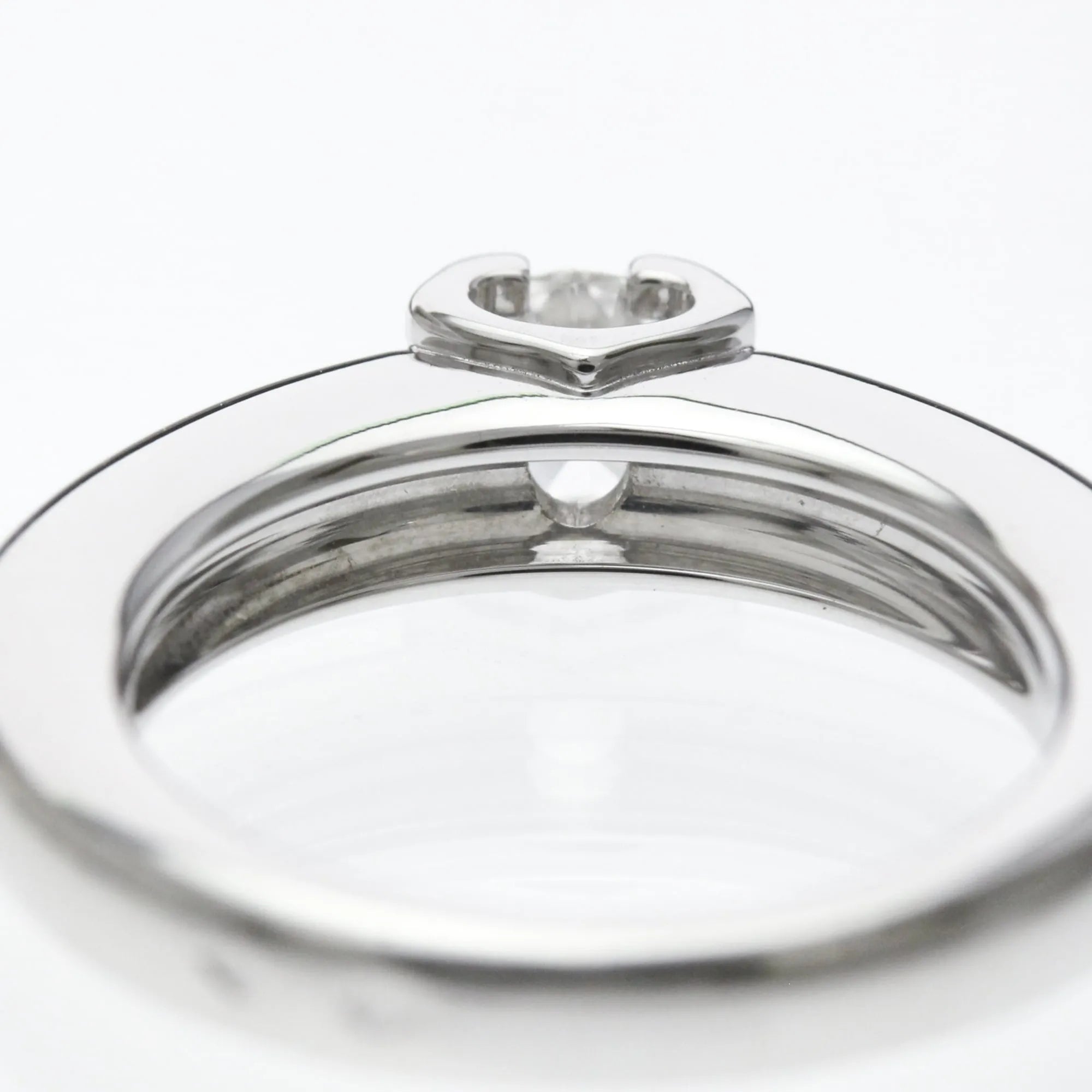Cartier Ballerine Solitaire Platinum With Rbc Diamond D/Vvs1 Clear White_Gold Ring Jewelry (Pre-Owned)