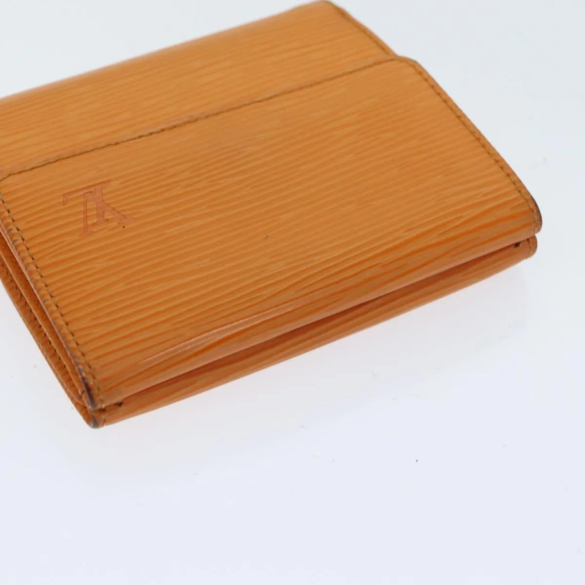 Louis Vuitton Compact Porte Tresor International Epi Leather Orange Leather Wallets Accessory (Pre-Owned)