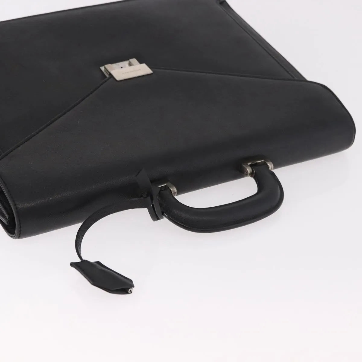Burberry Vintage Leather Black Leather Briefcase Bag (Pre-Owned)