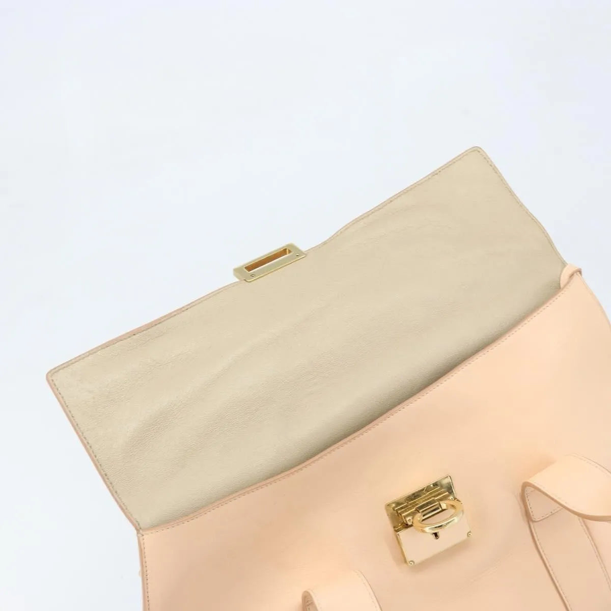 Salvatore Ferragamo Sookie Satchel Leather Pink Leather Handbag (Pre-Owned)