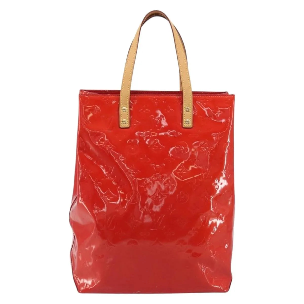 Louis Vuitton Reade Monogram Vernis Red Patent_Leather Handbag (Pre-Owned)