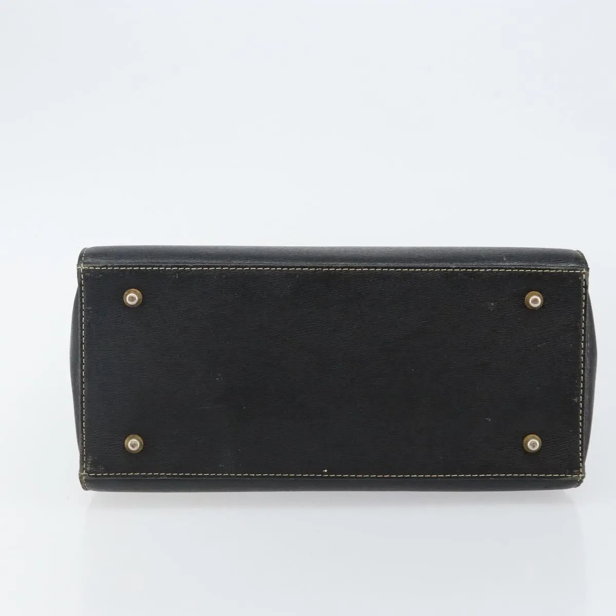 Burberry Vintage Leather Black Leather Handbag (Pre-Owned)
