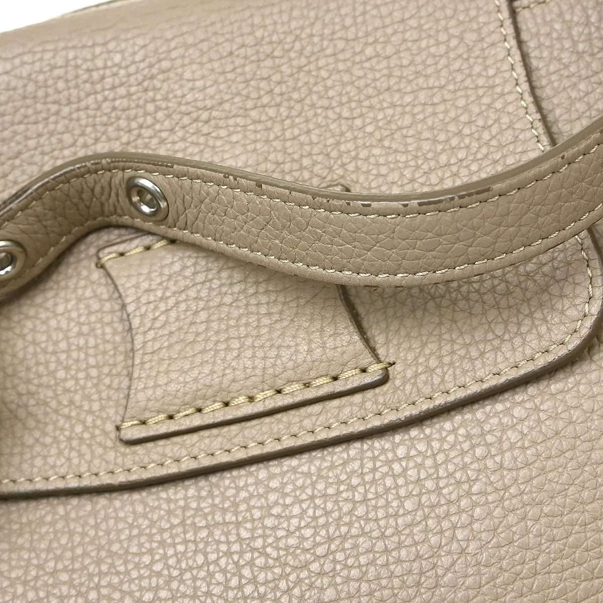 Celine Big Grained Calfskin Gray Leather Handbag (Pre-Owned)