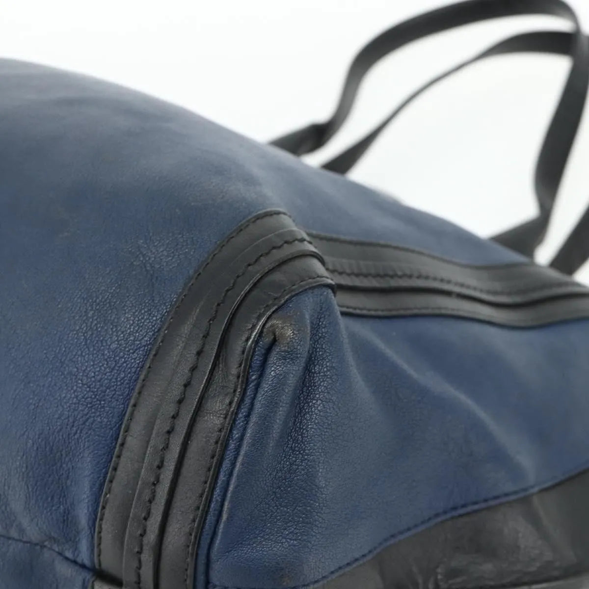 Chloe Alice Tote Leather Navy Leather Tote Bag Bag (Pre-Owned)