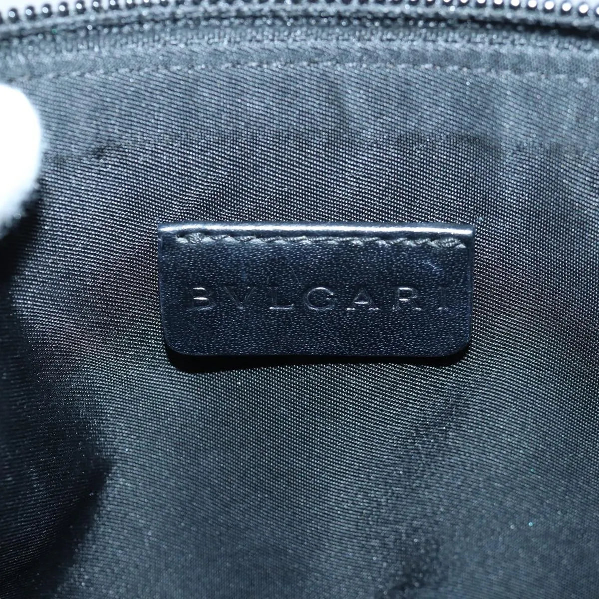 Bvlgari Pouch Canvas Blue Canvas Clutche & Pouche Bag (Pre-Owned)