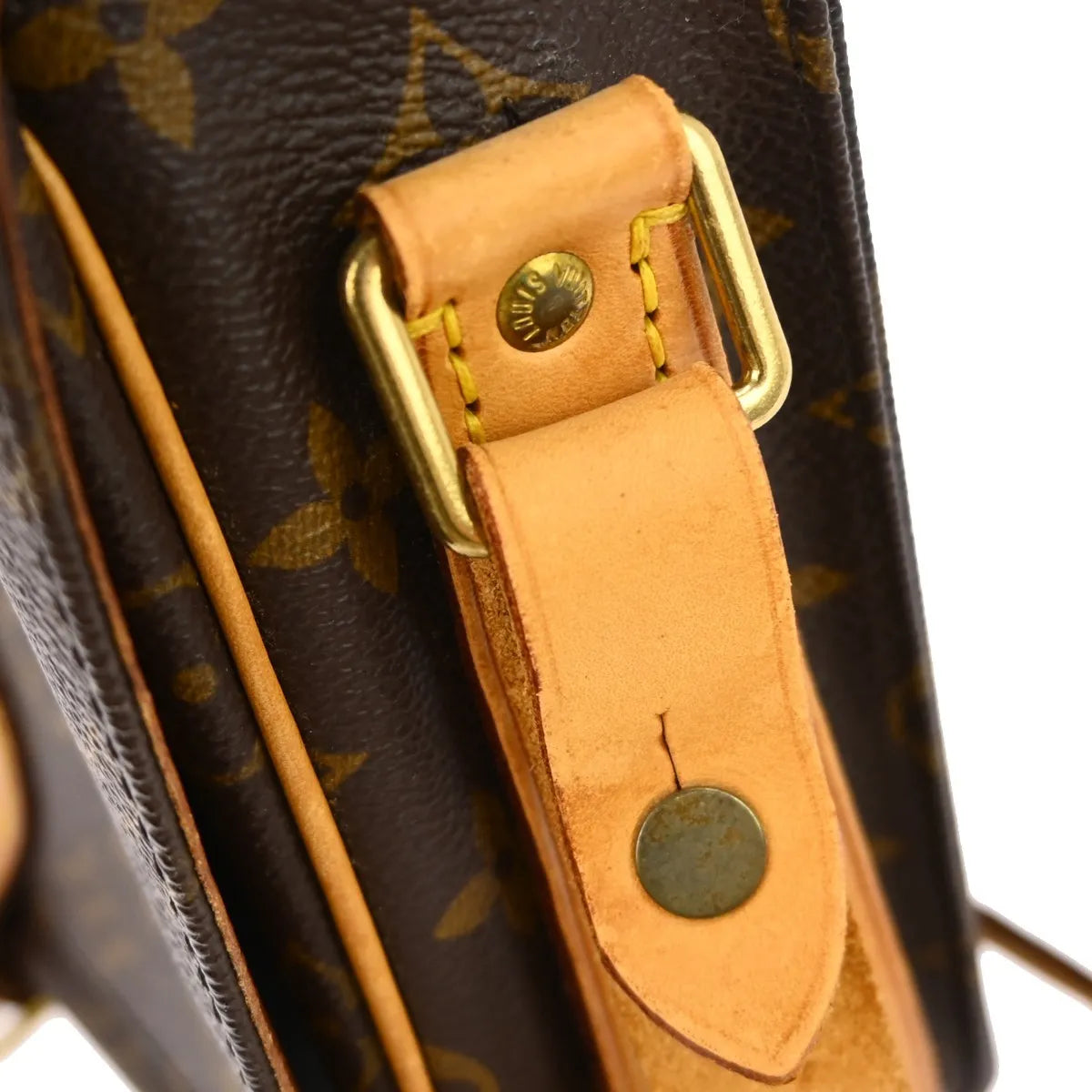 Louis Vuitton Cartouchiere Monogram Canvas Brown Canvas Shoulder Bag Bag (Pre-Owned)