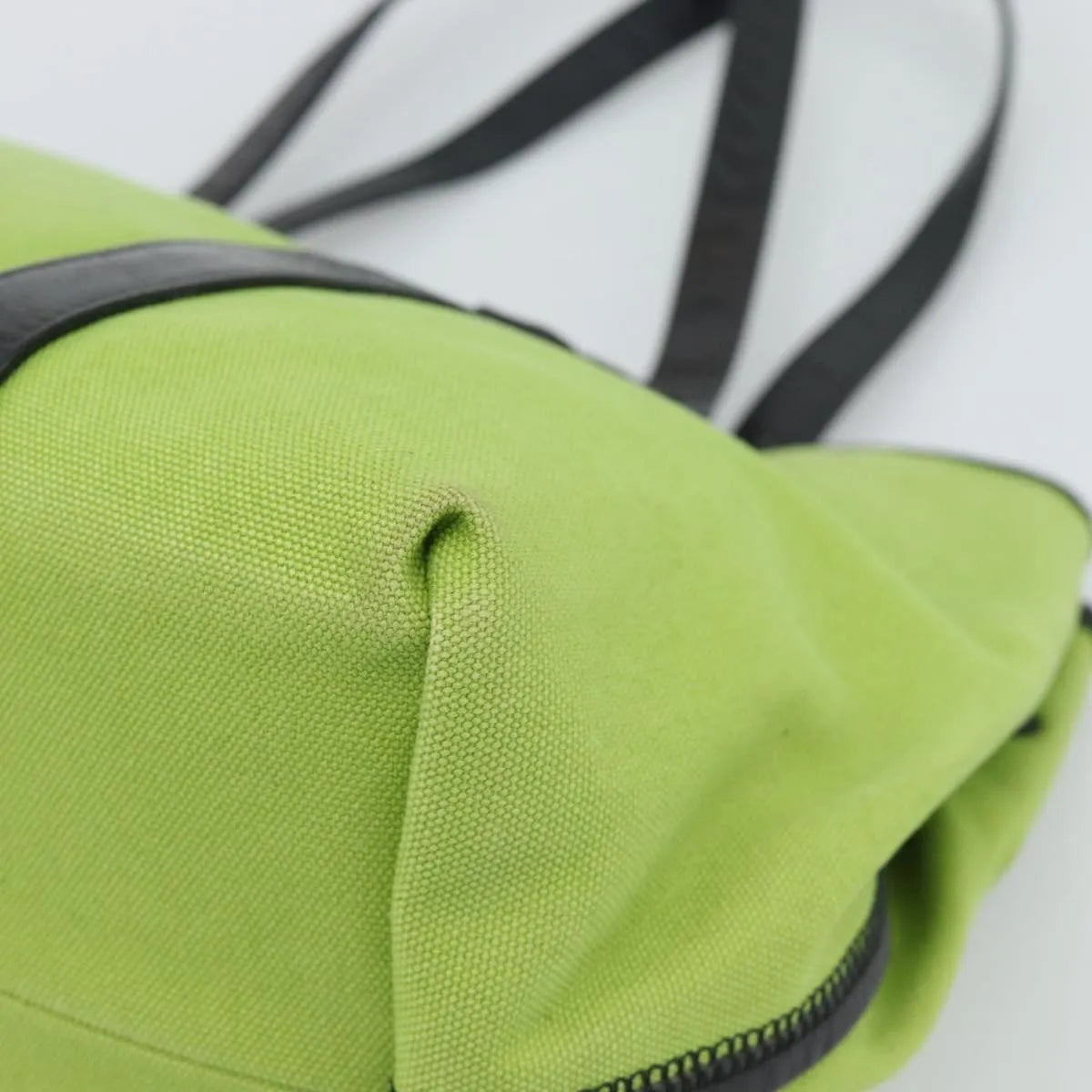 Bottega Veneta Vintage Canvas Green Canvas Tote Bag Bag (Pre-Owned)