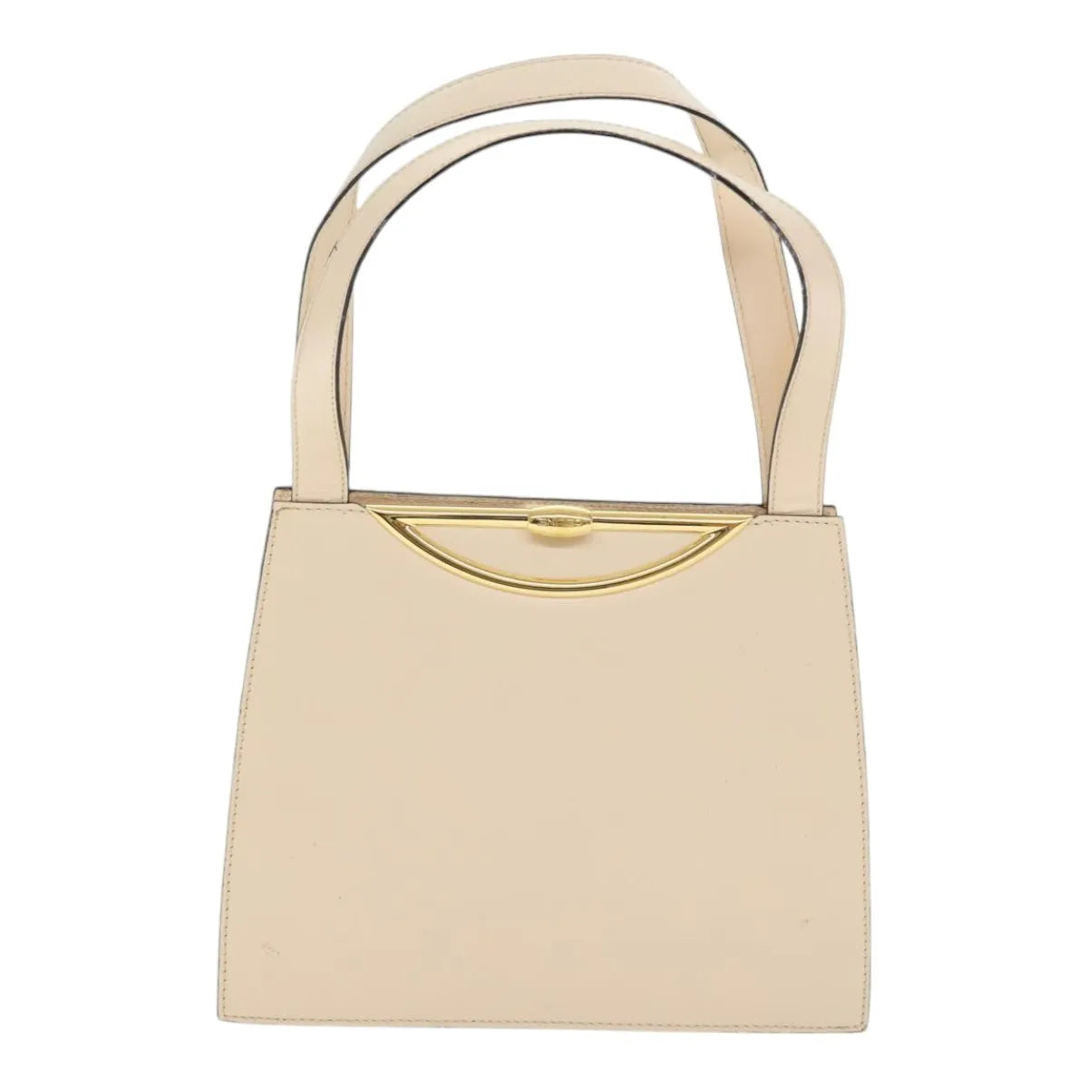 Celine Vintage Leather Ecru Leather Handbag (Pre-Owned)