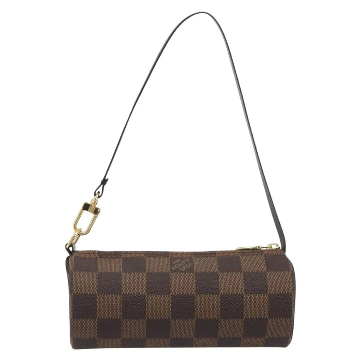 Louis Vuitton Papillon Pochette Damier Ebene Brown Canvas Clutche & Pouche Bag (Pre-Owned)