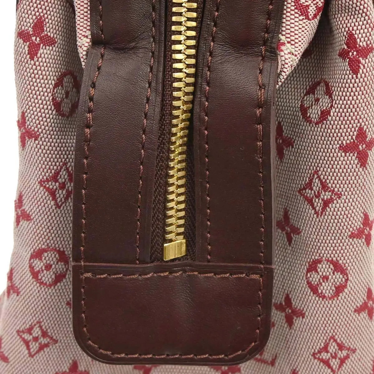 Louis Vuitton Joséphine Mini Lin Burgundy Canvas Handbag (Pre-Owned)