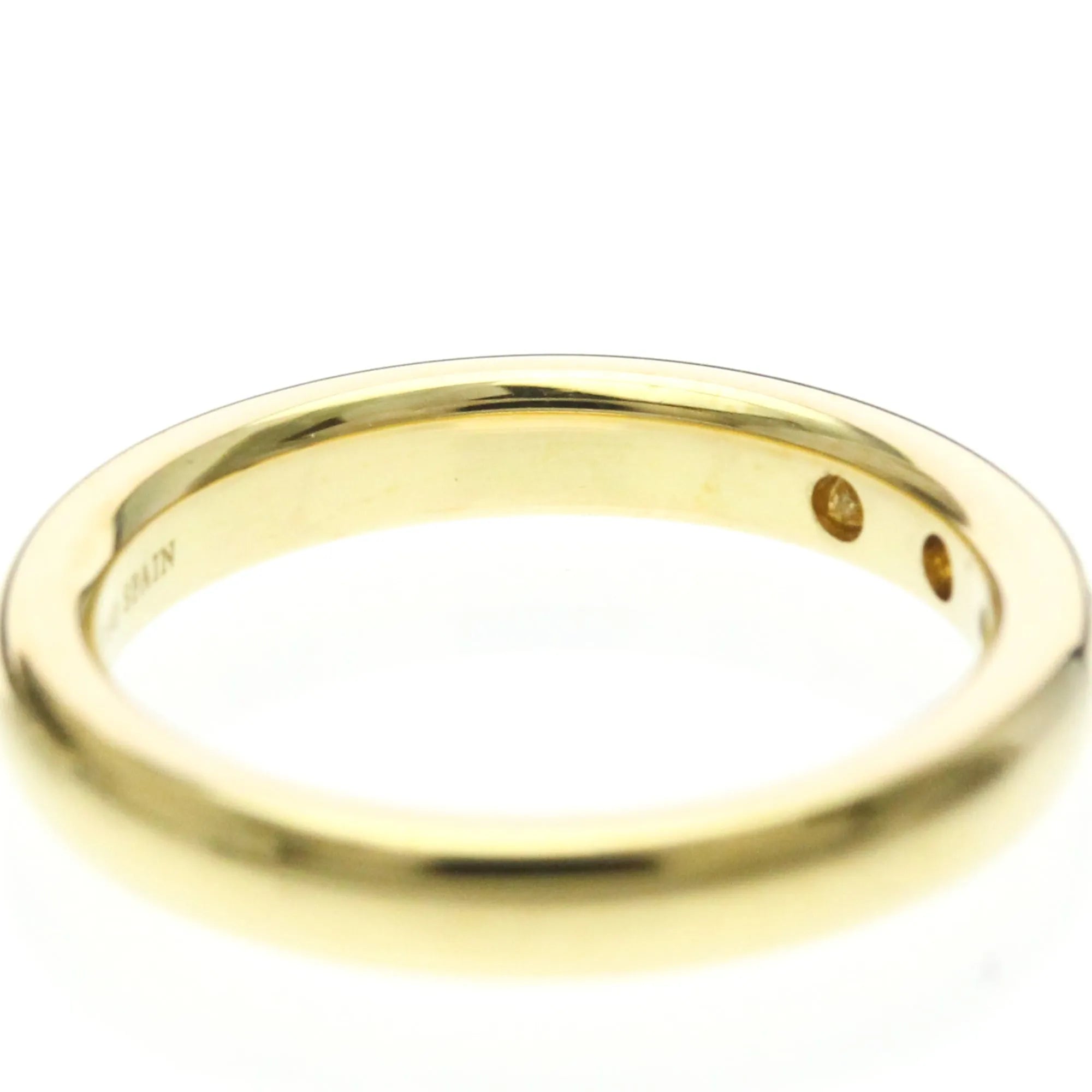 Tiffany & Co. Elsa Peretti 3 Diamond Stacking Band 18K Yellow Gold With Diamonds Gold Yellow_Gold Ring Jewelry (Pre-Owned)
