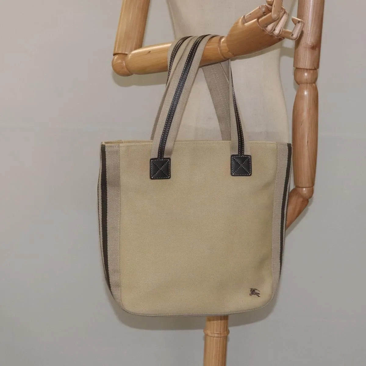 Burberry Blue Label Canvas Beige Canvas Tote Bag Bag (Pre-Owned)
