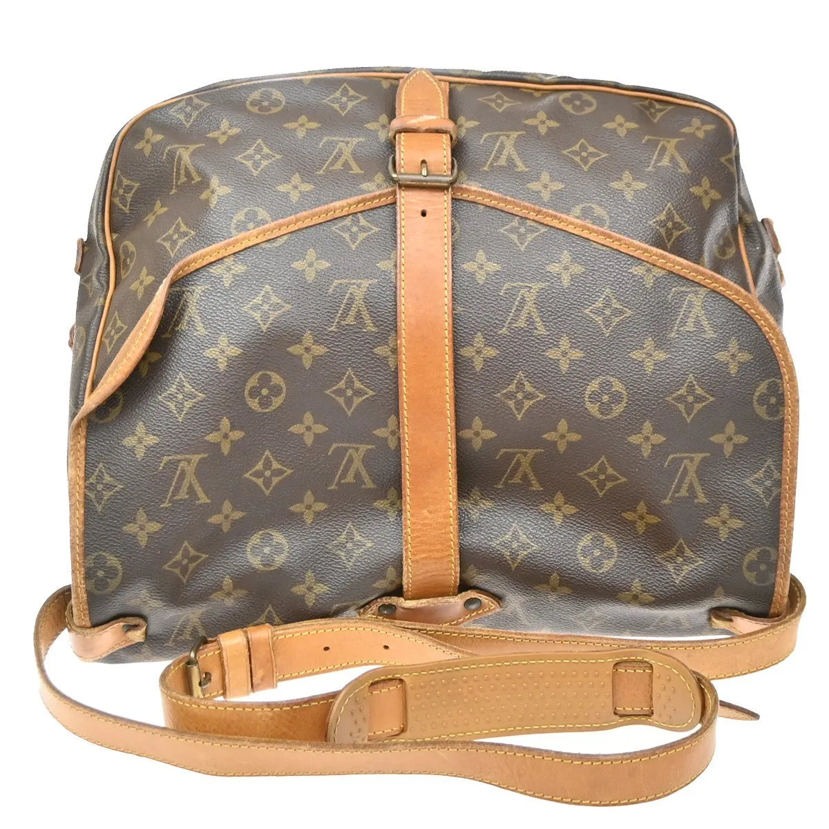Louis Vuitton Saumur Monogram Canvas Brown Canvas Shoulder Bag Bag (Pre-Owned)
