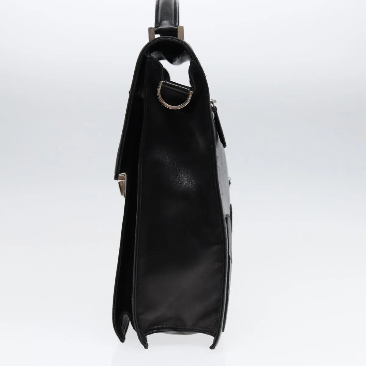 Fendi Vintage Leather Black Leather Handbag (Pre-Owned)
