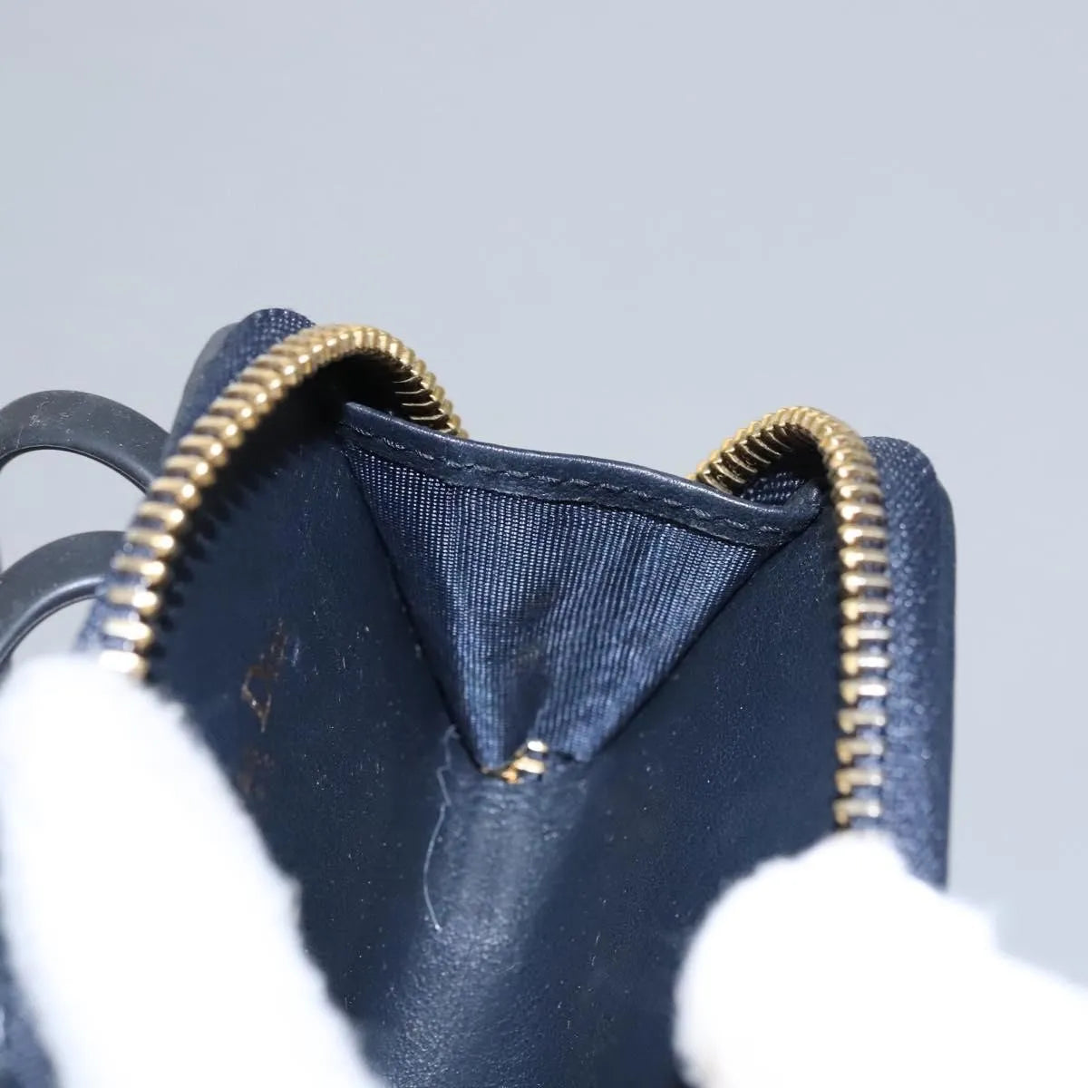 Christian Dior Trotter French Wallet Diorissimo Canvas Navy Canvas Wallets Accessory (Pre-Owned)