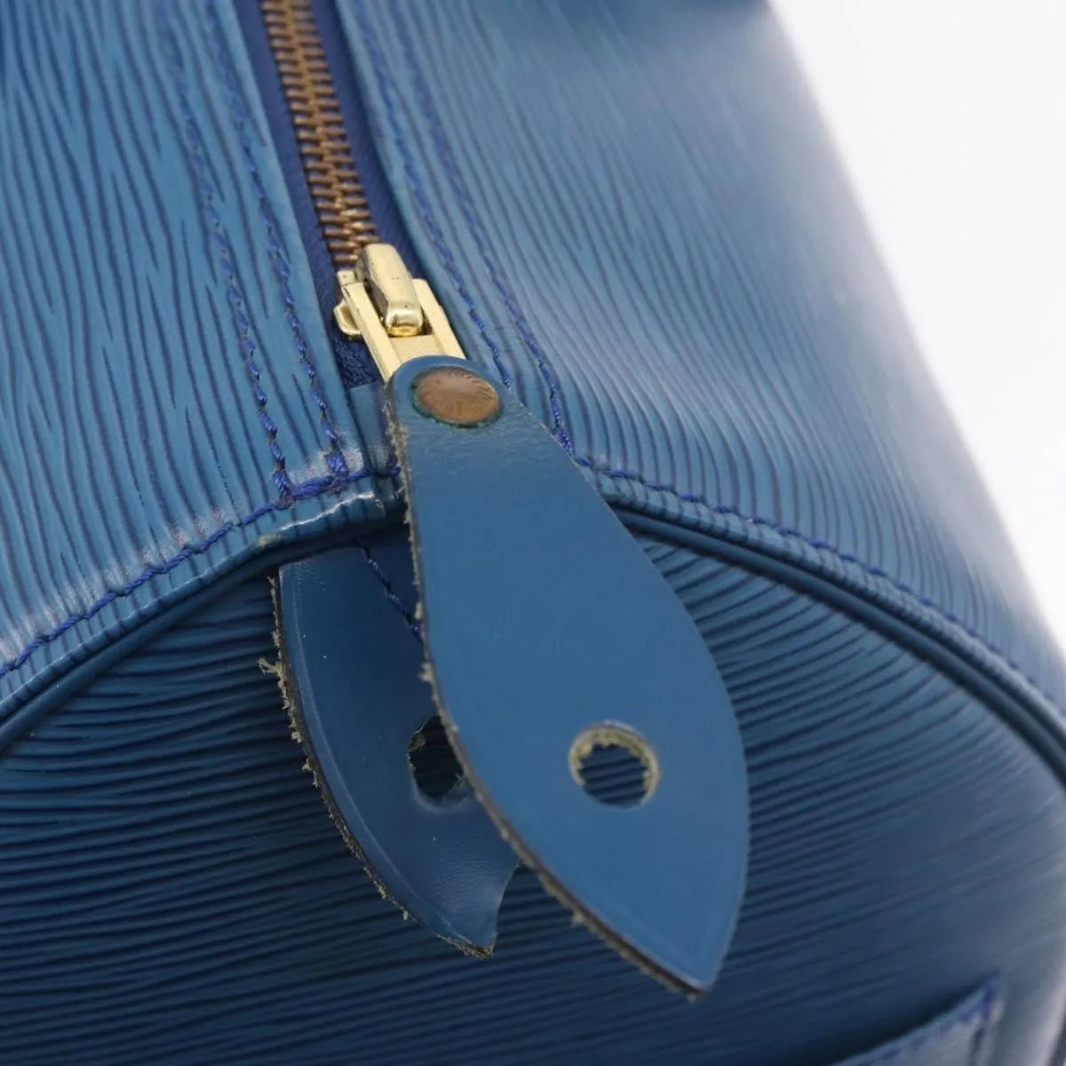 Louis Vuitton Speedy Epi Leather Blue Leather Handbag (Pre-Owned)