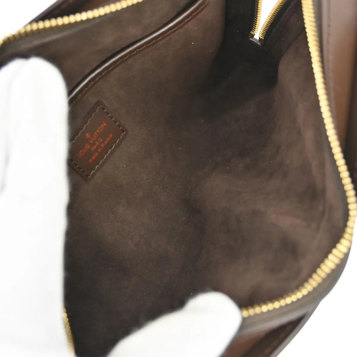 Louis Vuitton Pochette Saint Louis Damier Ebene Brown Canvas Clutche & Pouche Bag (Pre-Owned)