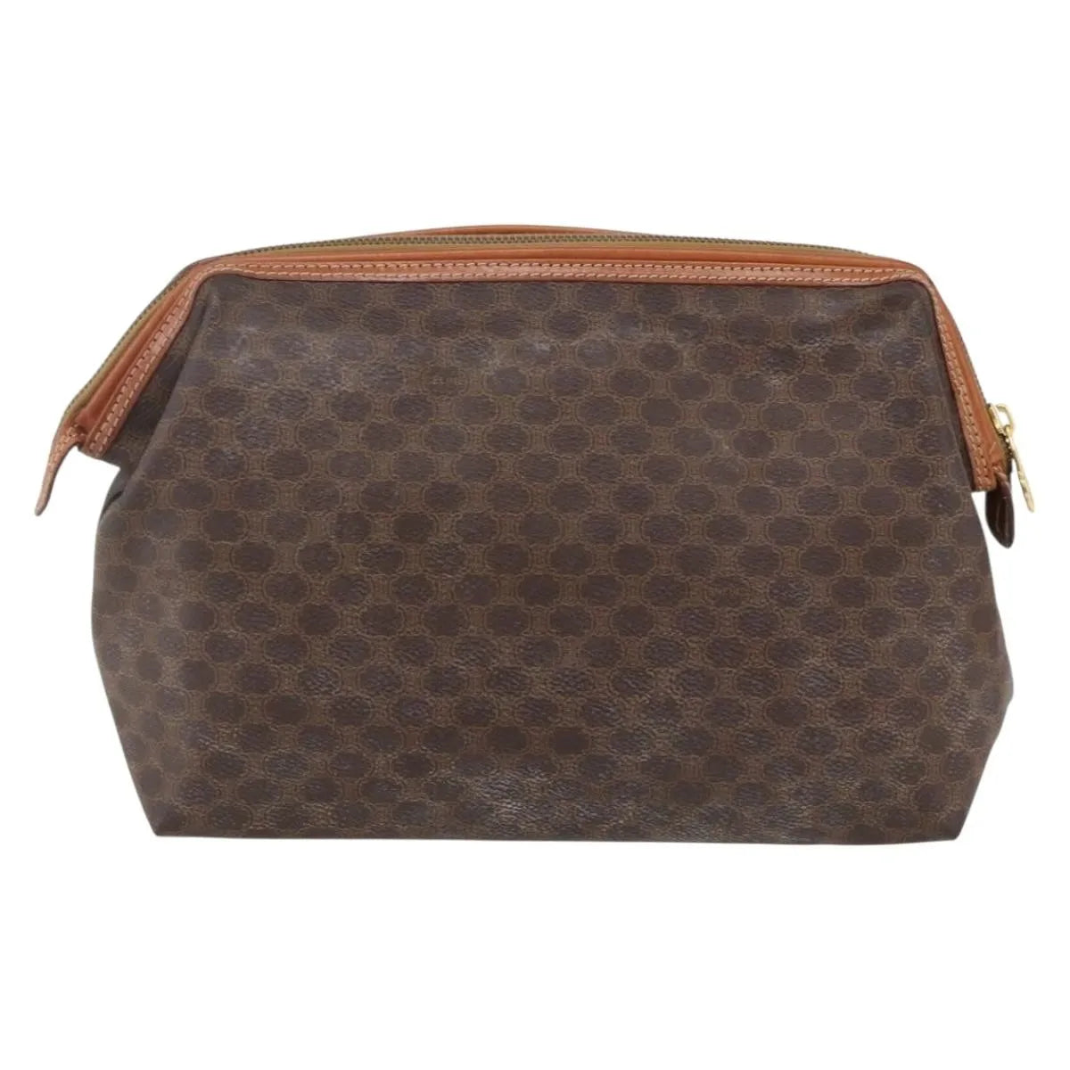 Celine Macadam Pochette Canvas Brown Canvas Clutche & Pouche Bag (Pre-Owned)