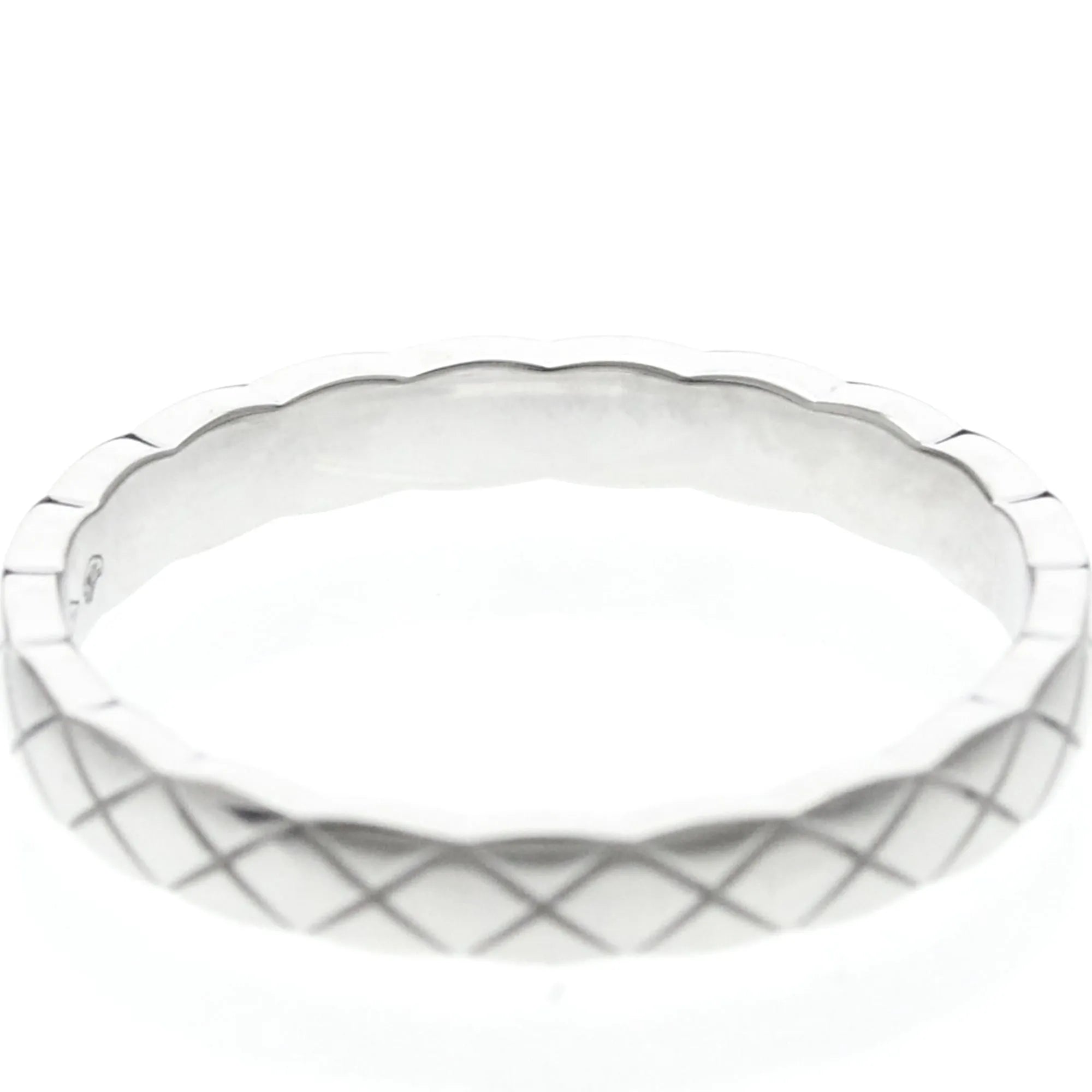 Chanel Coco Crush 18K White Gold Silver White_Gold Ring Jewelry (Pre-Owned)