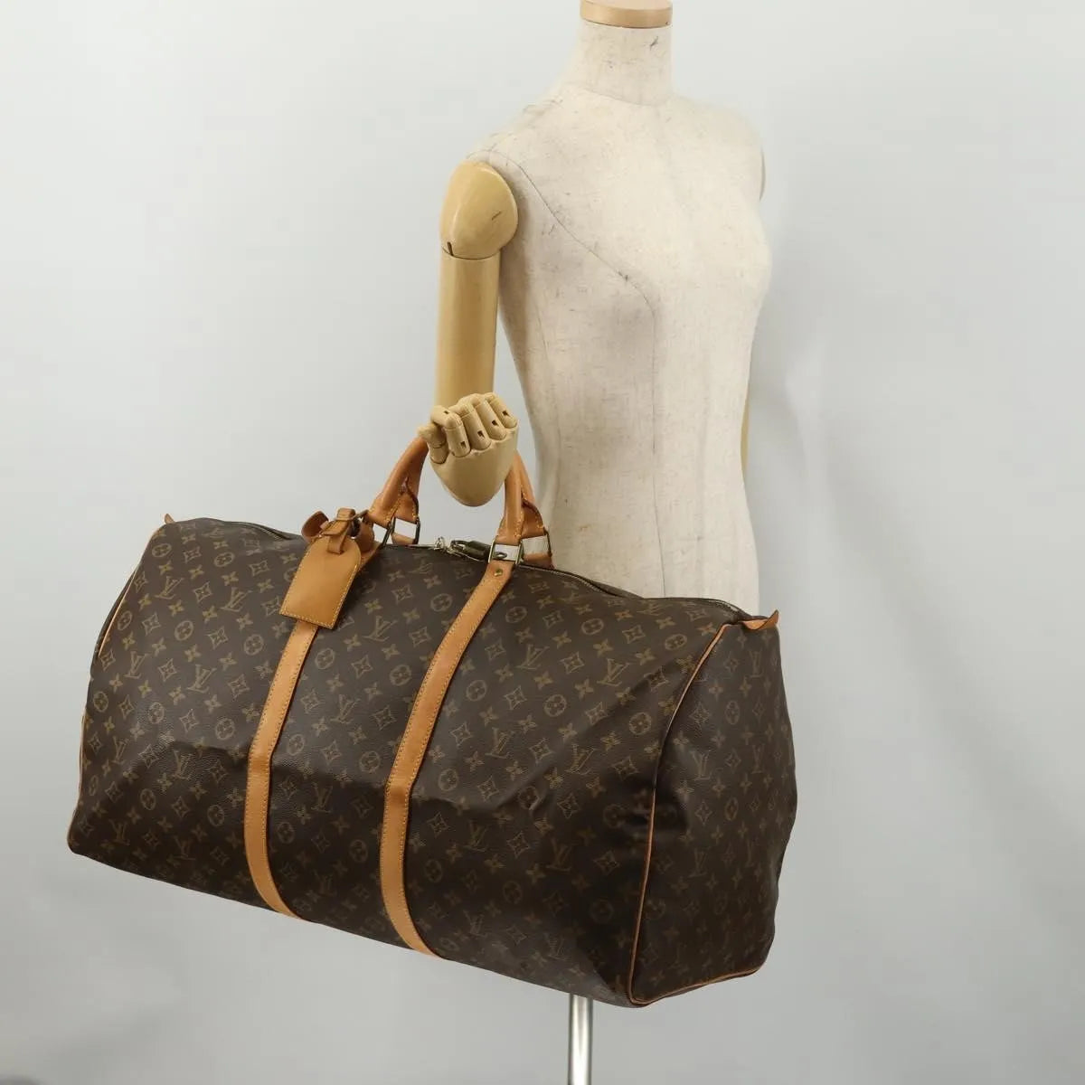 Louis Vuitton Keepall Monogram Canvas Brown Canvas Travel Bag Bag (Pre-Owned)