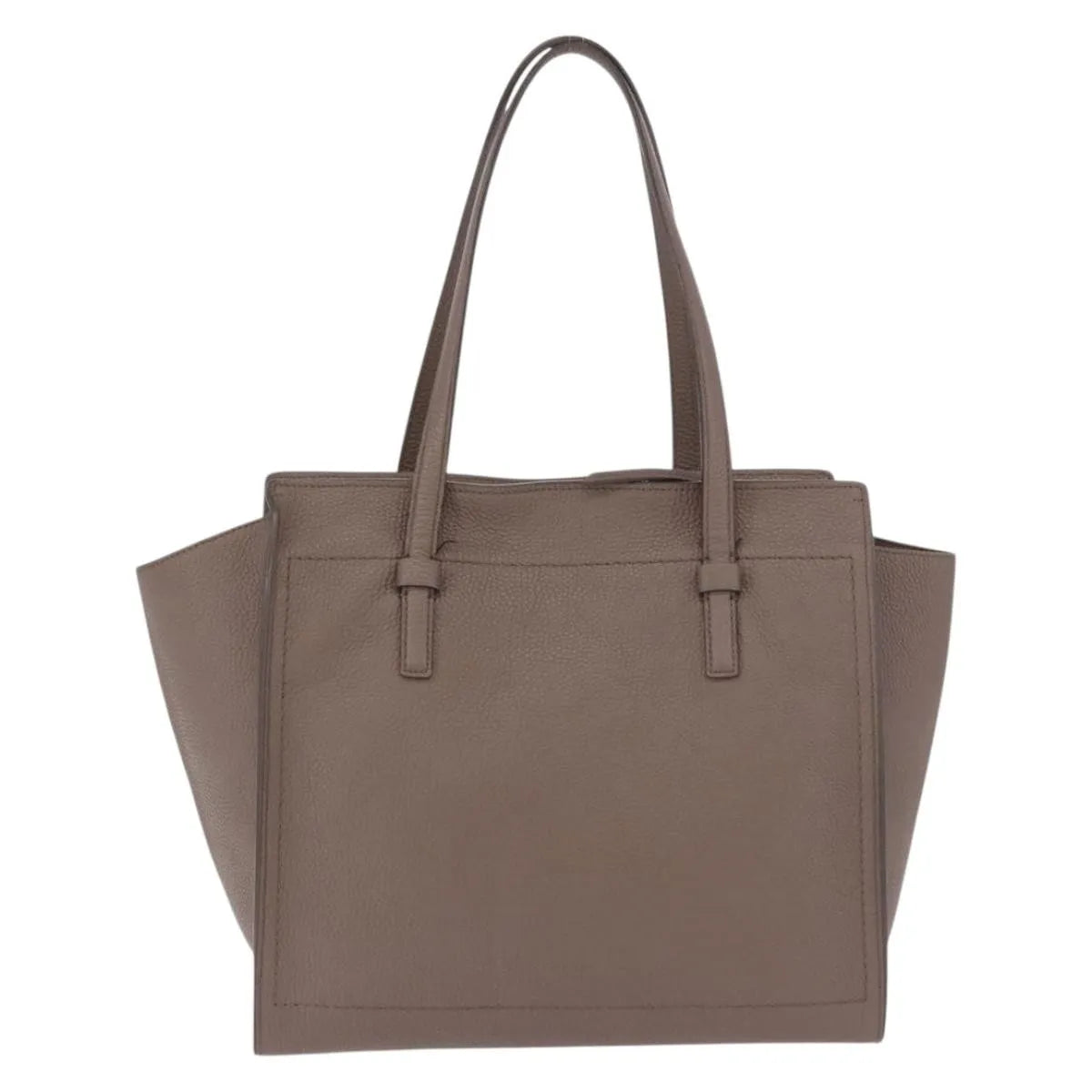 Salvatore Ferragamo Amy Tote Pebbled Leather Beige Leather Tote Bag Bag (Pre-Owned)