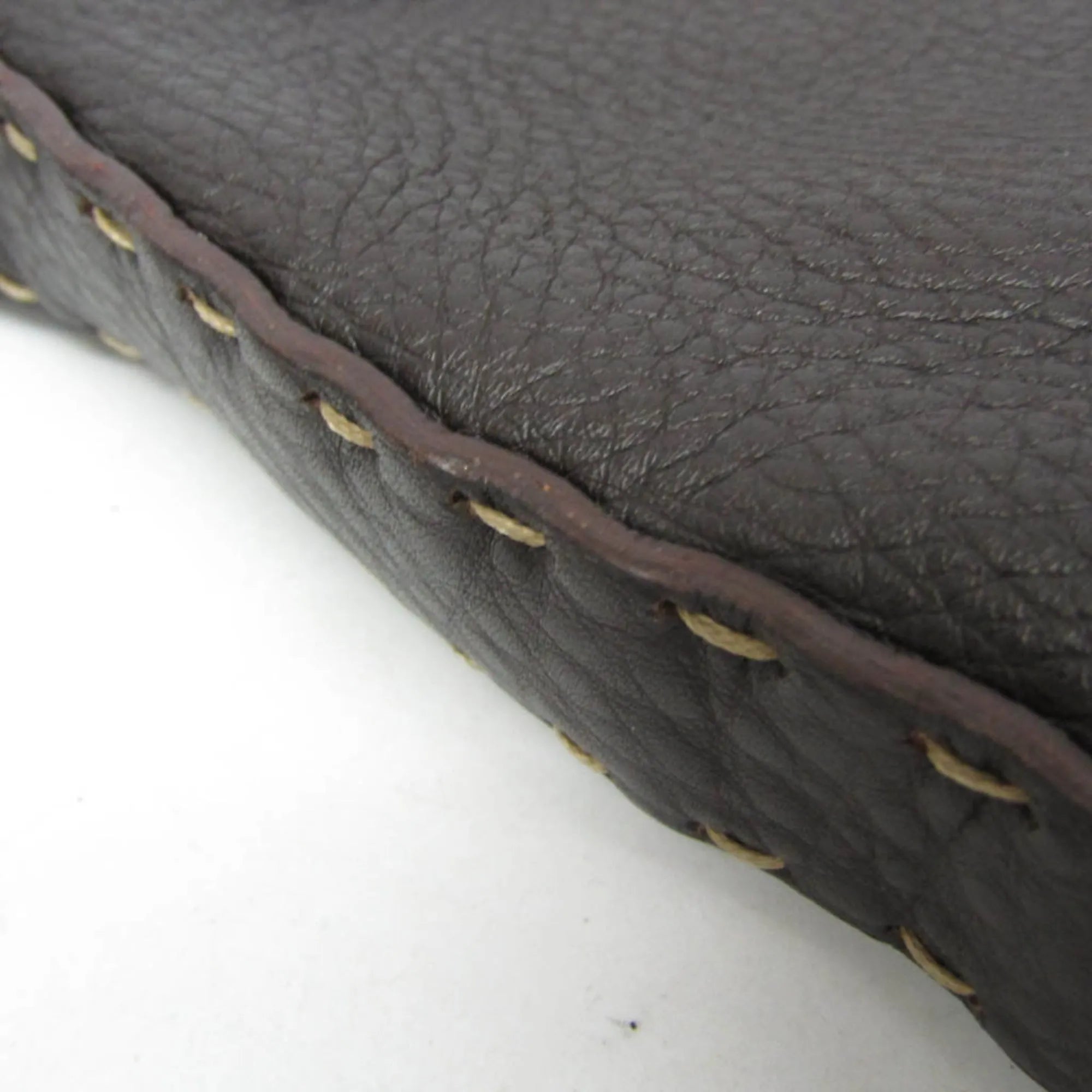 Fendi Vintage Selleria Zip Messenger Leather Brown Leather Shoulder Bag Bag (Pre-Owned)