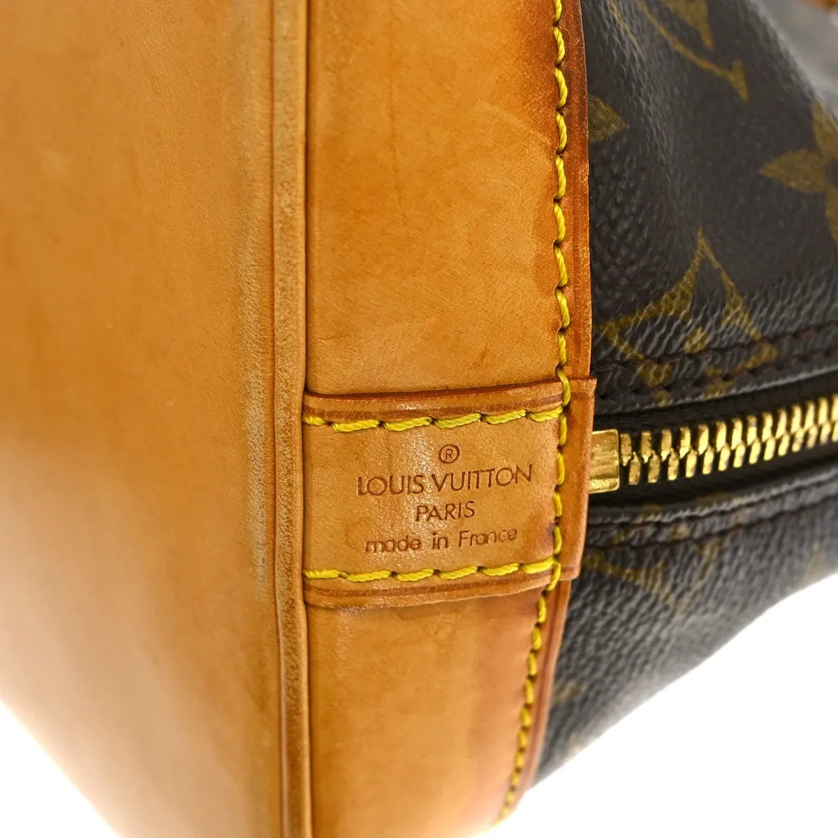 Louis Vuitton Alma Monogram Brown Canvas Handbag (Pre-Owned)