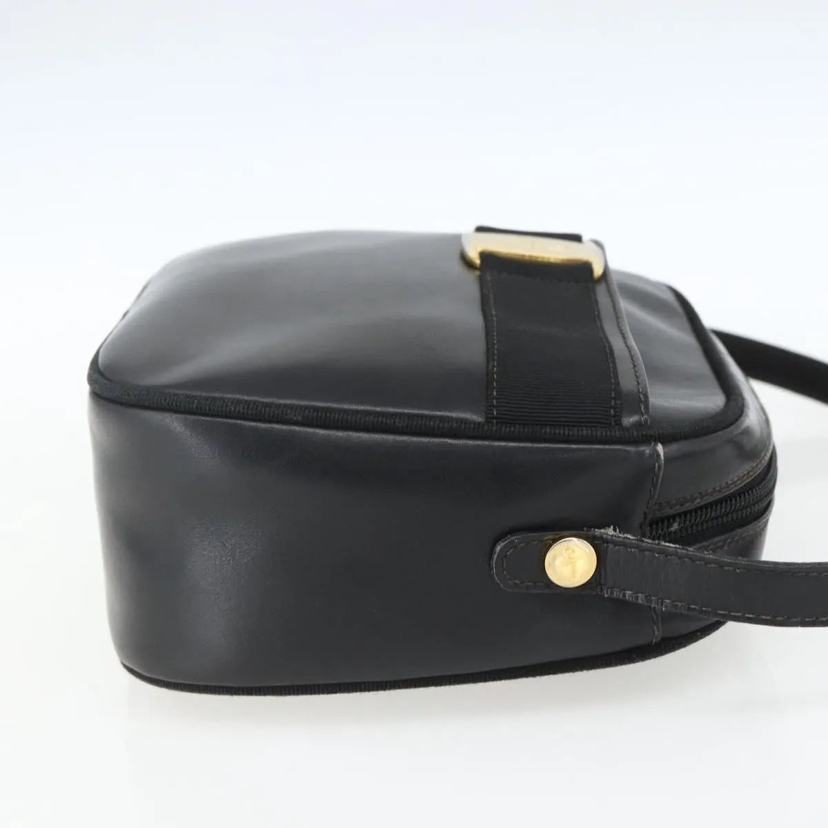 Salvatore Ferragamo Vara Bow Camera Patent Leather Black Leather Shoulder Bag Bag (Pre-Owned)