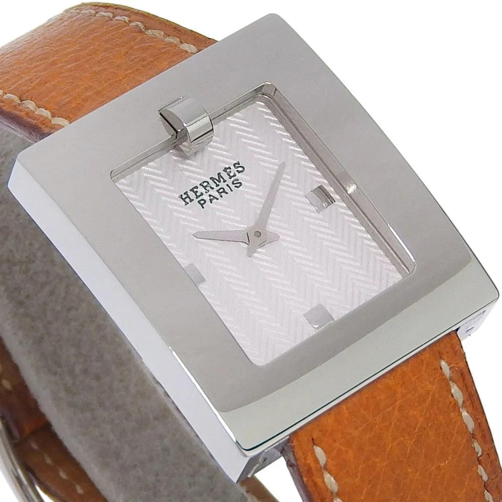 Hermes Belt Quartz Stainless Steel And Leather Watch (Pre-Owned)
