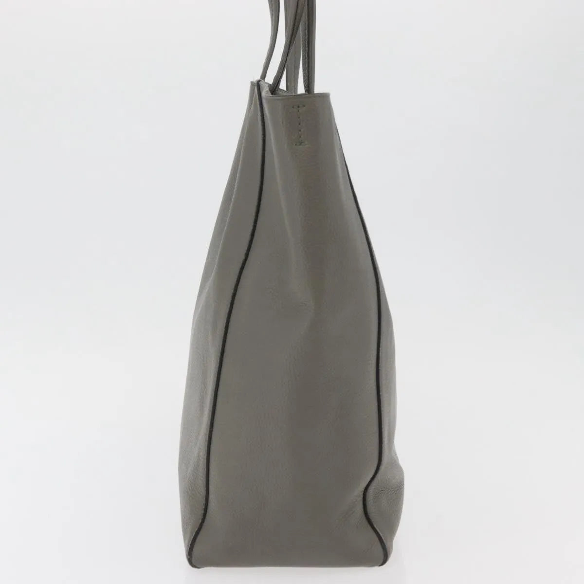 Celine Phantom Cabas Tote Leather Gray Leather Tote Bag Bag (Pre-Owned)
