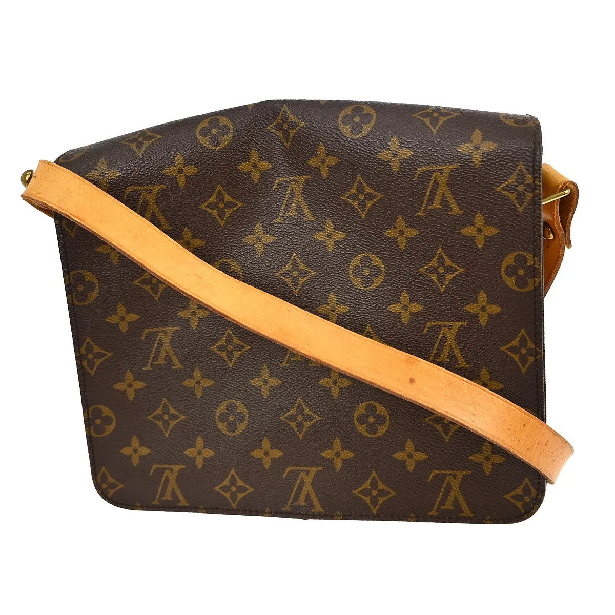 Louis Vuitton Cartouchiere Monogram Canvas Brown Canvas Shoulder Bag Bag (Pre-Owned)