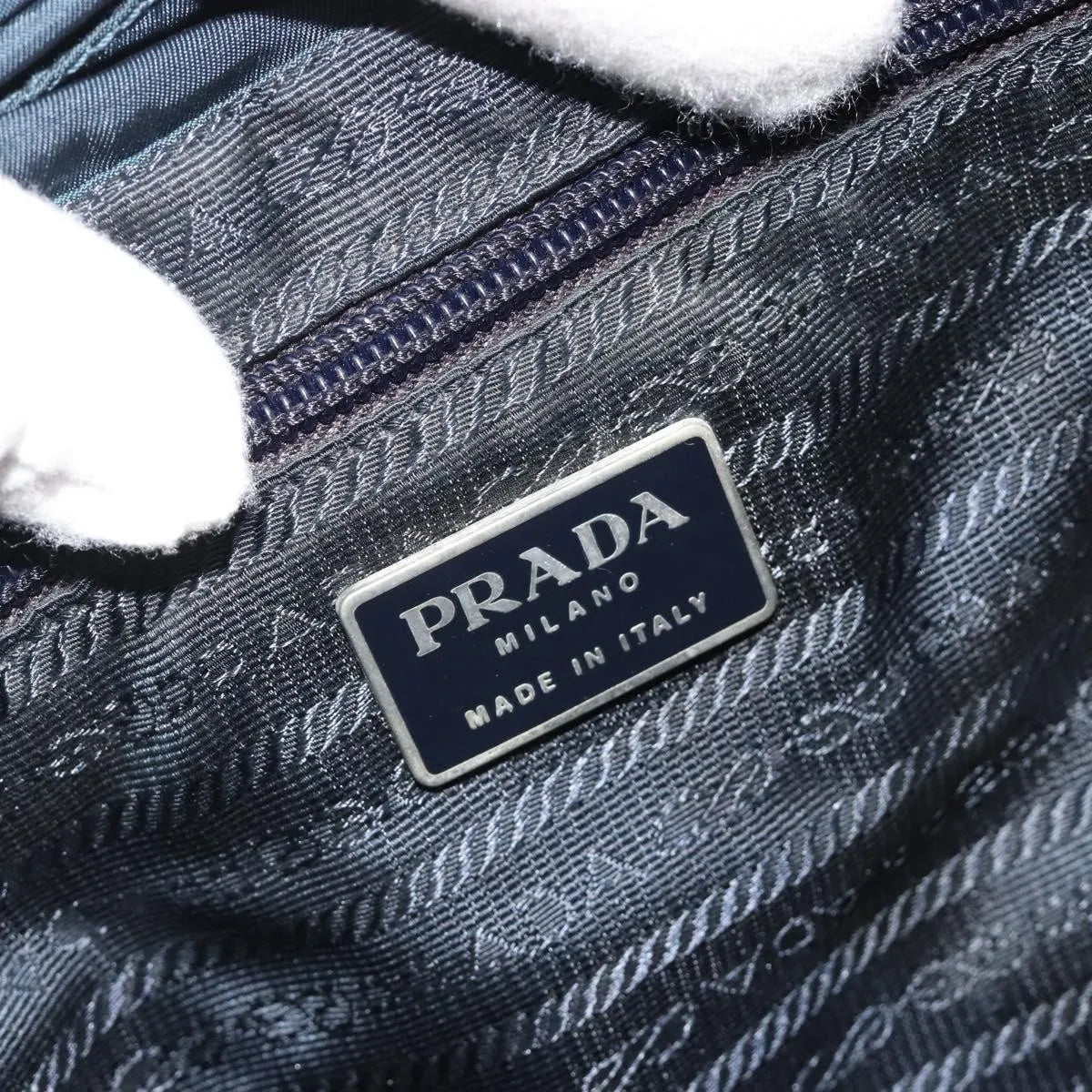 Prada Double Front Pocket Tessuto Navy Nylon Backpack Bag (Pre-Owned)