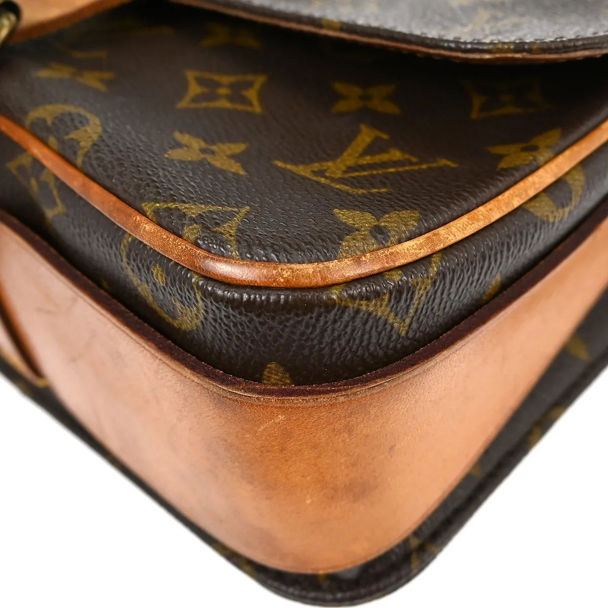 Louis Vuitton Cartouchiere Monogram Canvas Brown Canvas Shoulder Bag Bag (Pre-Owned)