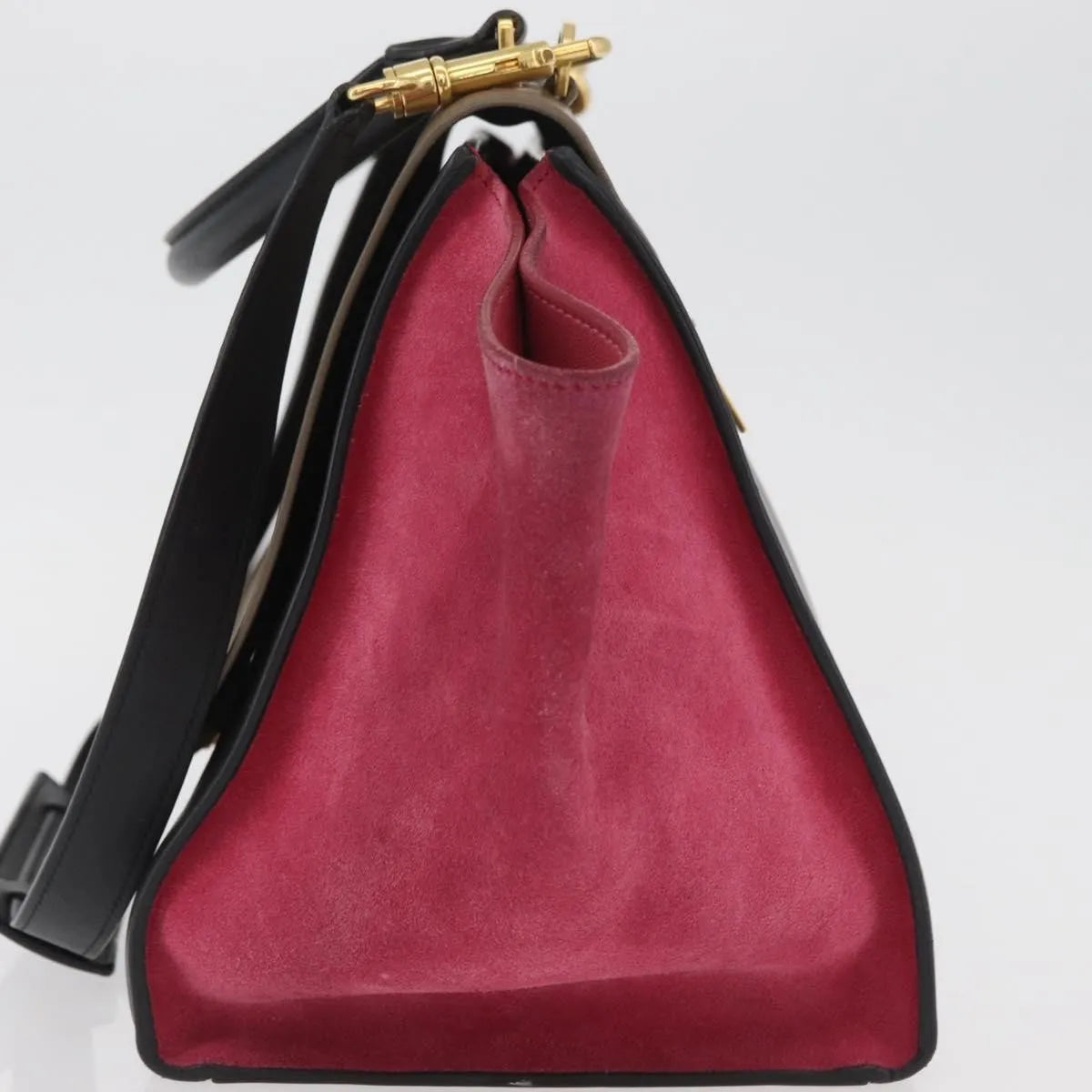 Celine Trapeze Leather With Suede Multicolour Leather Handbag (Pre-Owned)