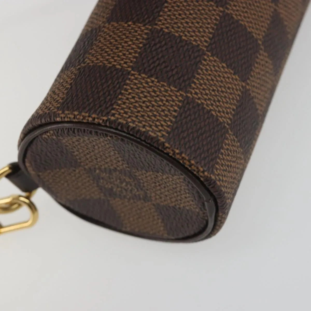 Louis Vuitton Papillon Pochette Damier Ebene Brown Canvas Clutche & Pouche Bag (Pre-Owned)